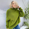 Elena™ | Elegant Turtleneck Sweater Apple Green